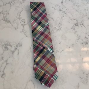 Brooks brothers madras plaid tie new with tags